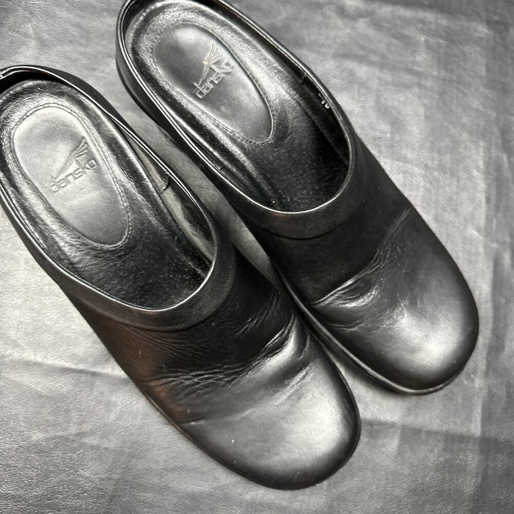 Dansko Professional Clog 39 US 8.5 9 Black Leather Stapled Nursing Medical - 800 - Picture 3 of 14